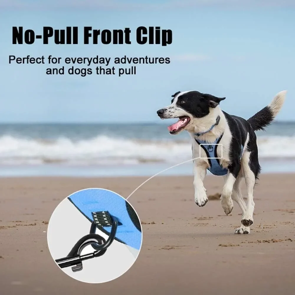 PoyPet No Pull Dog Harness XS, Reflective Vest with Front Clip & Handle
